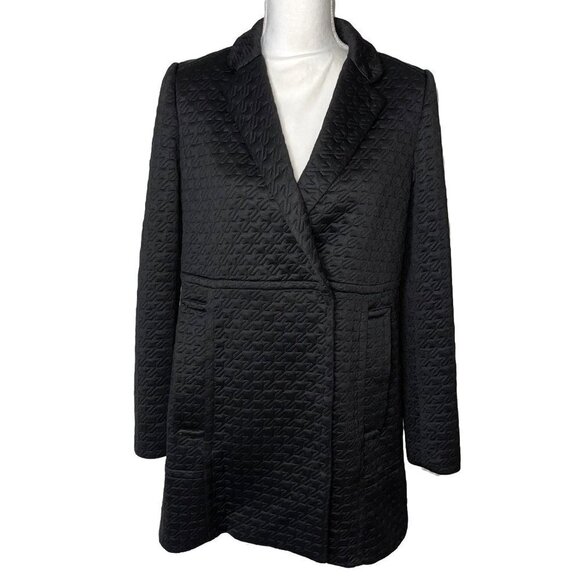 Margaret O’Leary Womens Quilted Jacket Size Medium M L Black Snap Front Lined - Picture 1 of 12